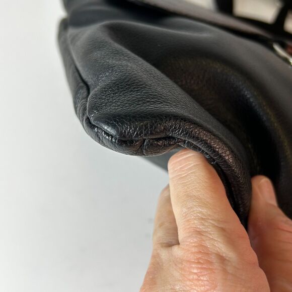 Jack Georges Black Cognac Croco Embossed Flap Front Crossbody Shoulder Bag - Picture 7 of 14